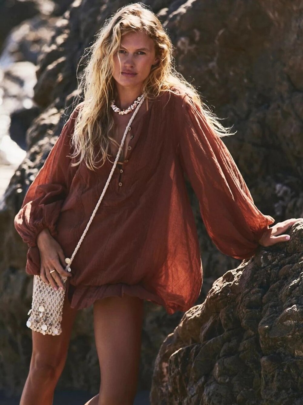 Free People Free-est Florence Mini Dress Ruffle Billowy Lace Cotton L 290450